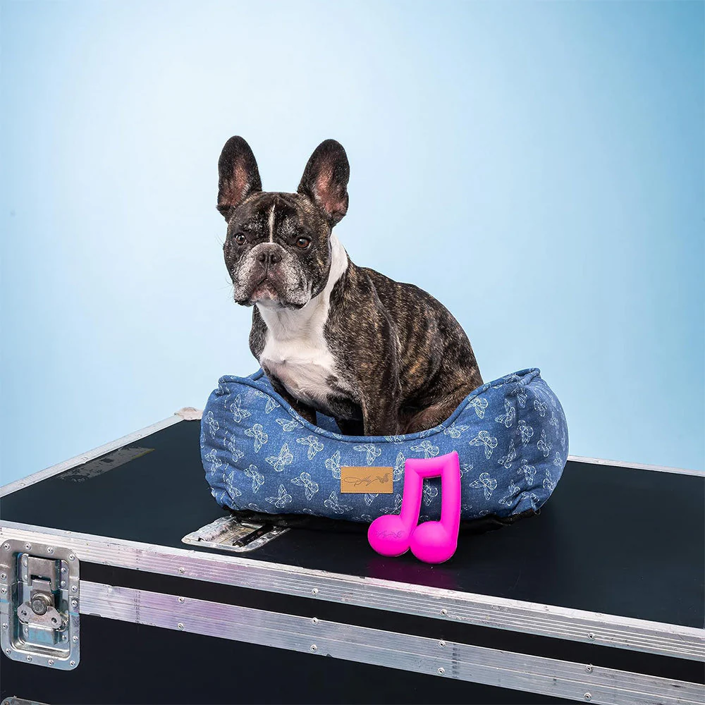 Doggy Parton Pink Rubber Music Note Toy