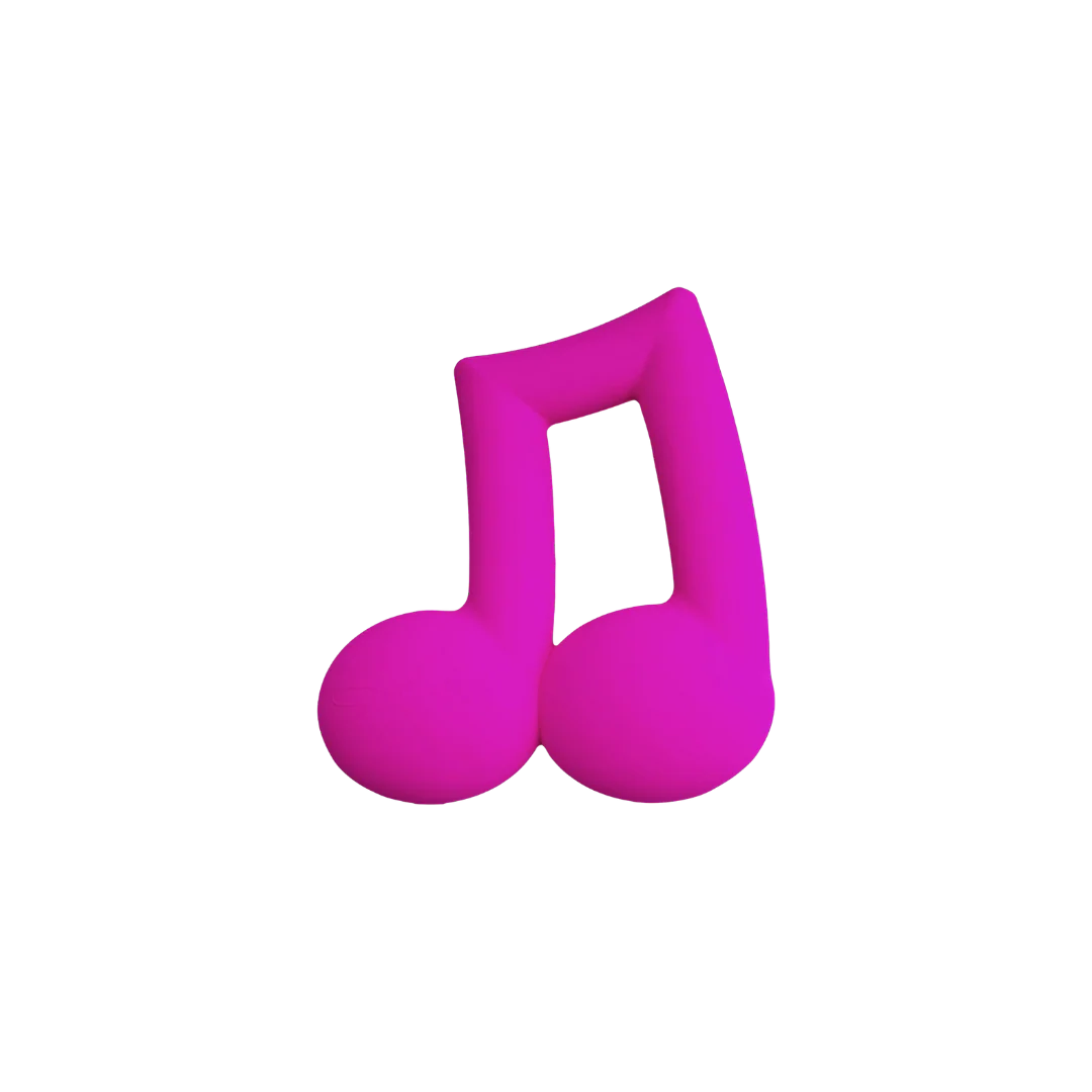 Doggy Parton Pink Rubber Music Note Toy - Image 2